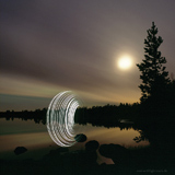 Lightmark No.58, Mihkalijäri, Lappi, Suomi, Light Painting, Night Photography.