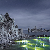 Lightmark No.105, Mono Lake Tufa Reserve, Mono County, California, USA, Light Painting, Night Photography.
