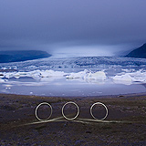 Lightmark No.108, Skaftafell National Park, Fjallsárlón, Iceland, Light Painting, Night Photography.