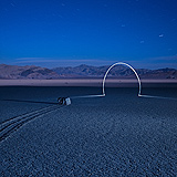 Lightmark No.115, The Racetrak Playa, Death Valley, California, Light Painting, Night Photography. 