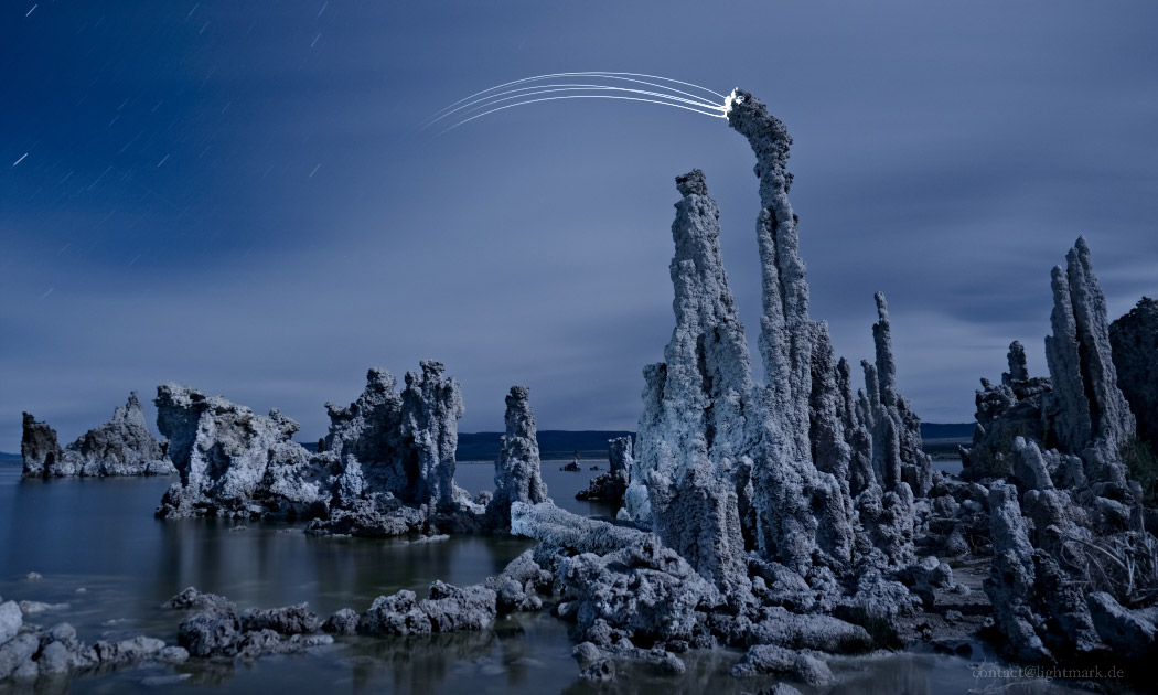 Lightmark No.118, Mono Lake Tufa Reserve, Mono County, California, USA, Light Painting, Night Photography.