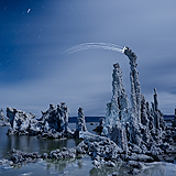 Lightmark No.118, Mono Lake Tufa Reserve, Mono County, California, USA, Light Painting, Night Photography.