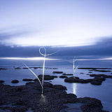 Lightmark No.97, Hamelin Pool Marine Nature Reserve, Western Australia, Light Painting, Night Photography.